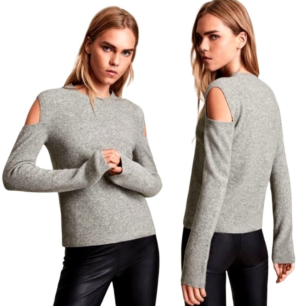 All Saints Gray Crew Neck Sweater